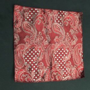 Red mens pocket square